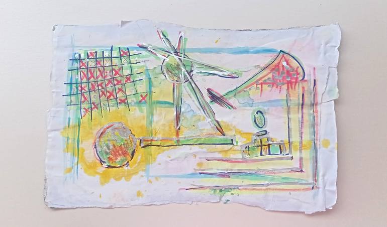 Original Abstract Graffiti Drawing by Natalia E Woytasik