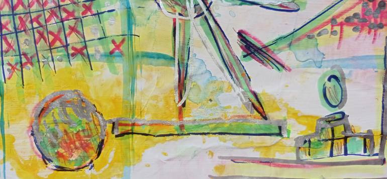 Original Abstract Graffiti Drawing by Natalia E Woytasik