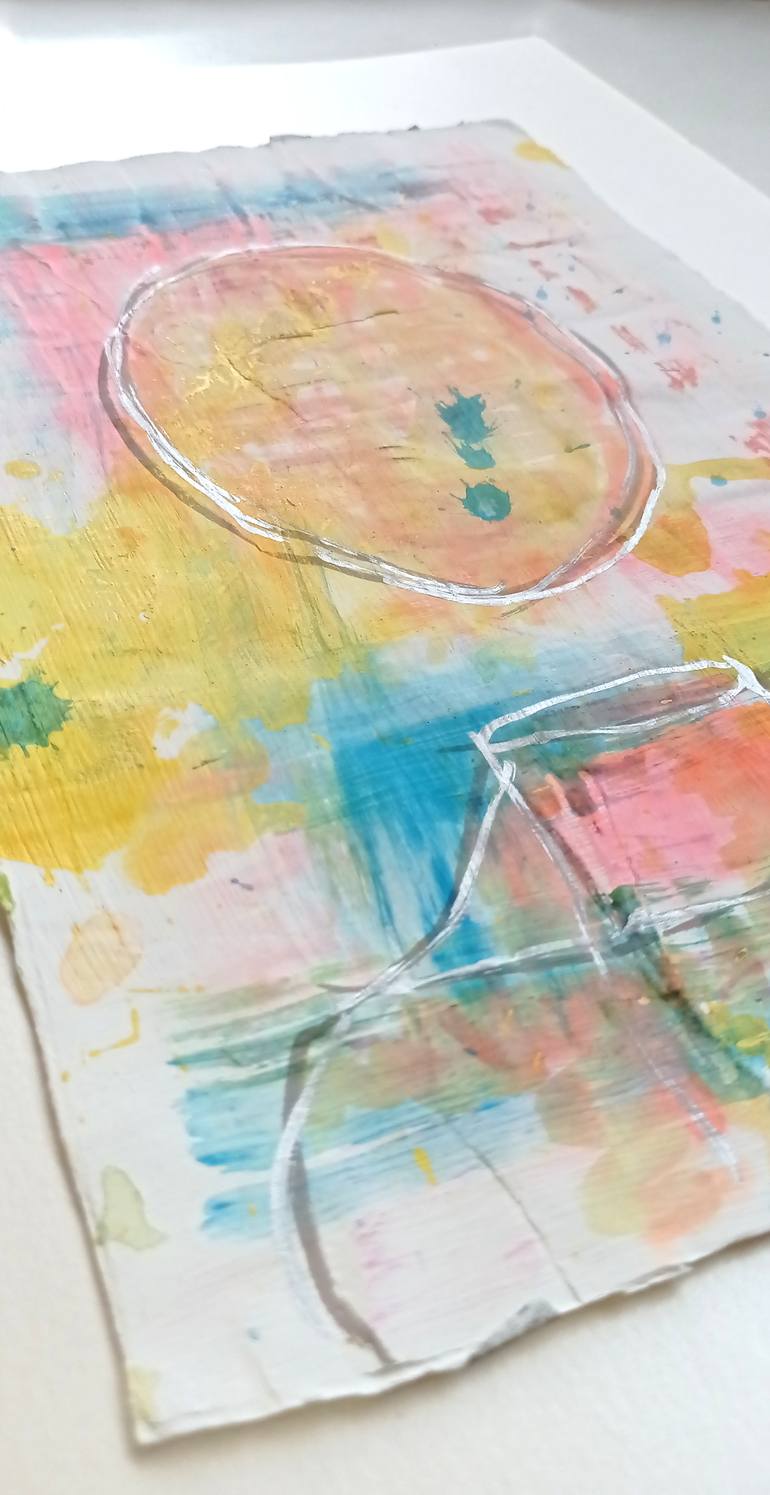 Original Street Art Abstract Drawing by Natalia E Woytasik