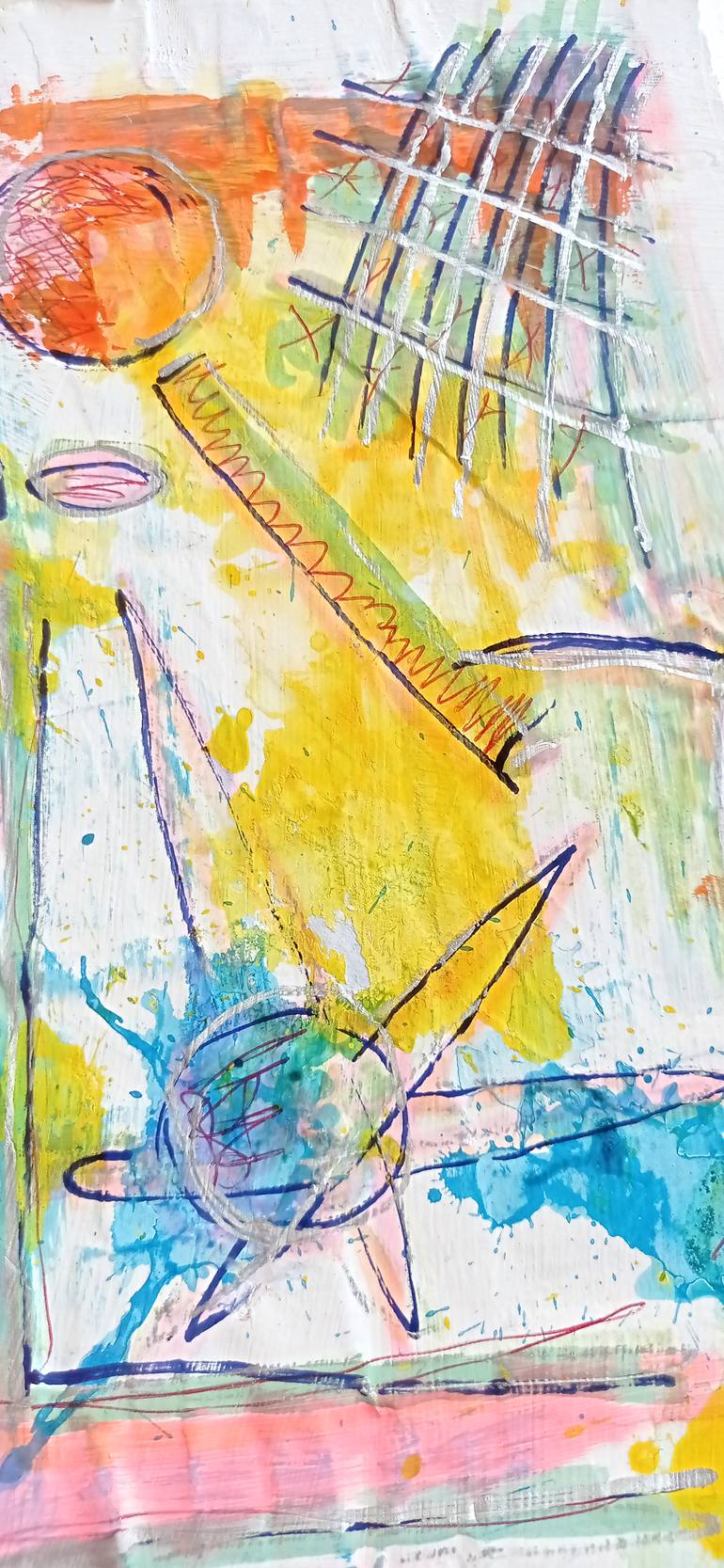 Original Abstract Graffiti Drawing by Natalia E Woytasik