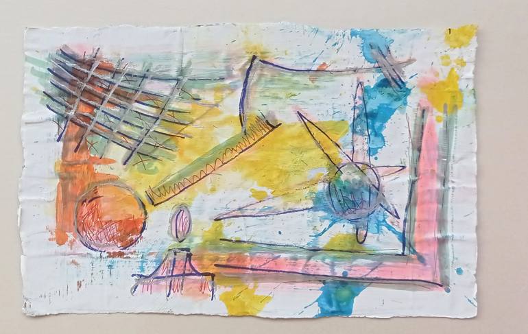 Original Abstract Graffiti Drawing by Natalia E Woytasik