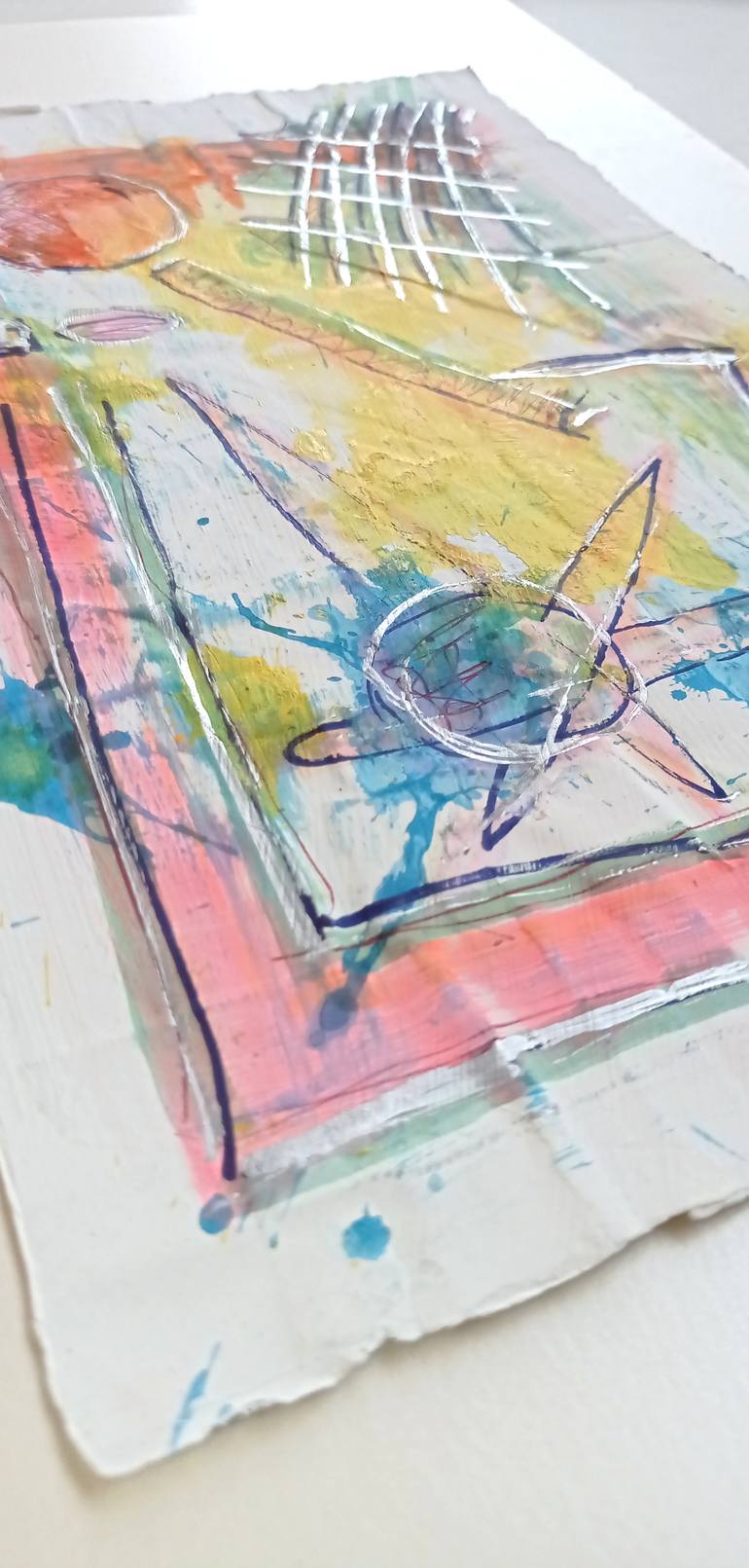 Original Abstract Graffiti Drawing by Natalia E Woytasik