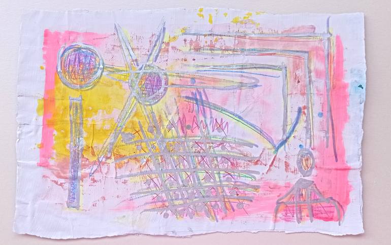 Original Abstract Graffiti Drawing by Natalia E Woytasik
