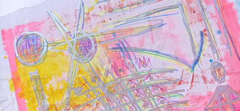 Original Abstract Graffiti Drawing by Natalia E Woytasik