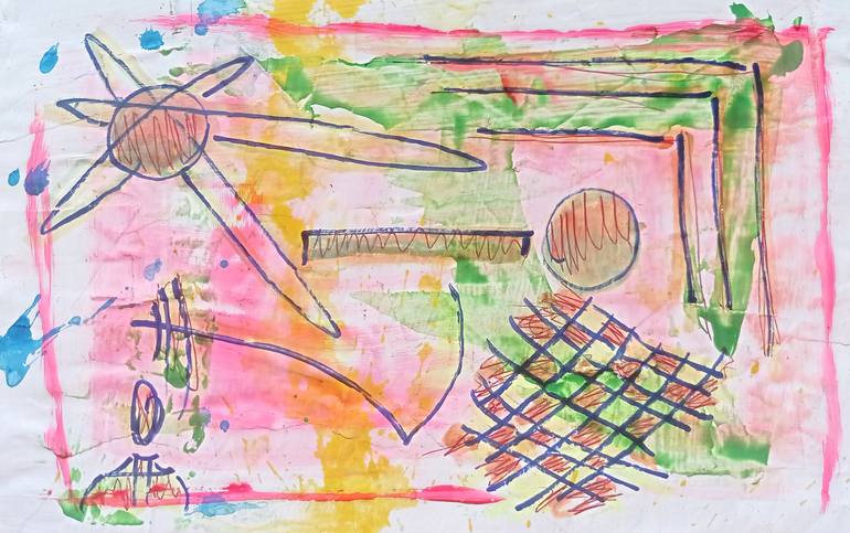 Original Abstract Graffiti Drawings by Natalia E Woytasik