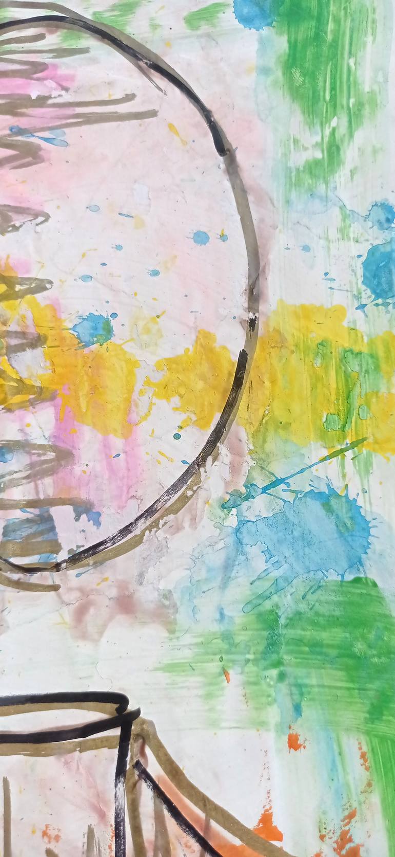 Original Street Art Abstract Drawing by Natalia E Woytasik