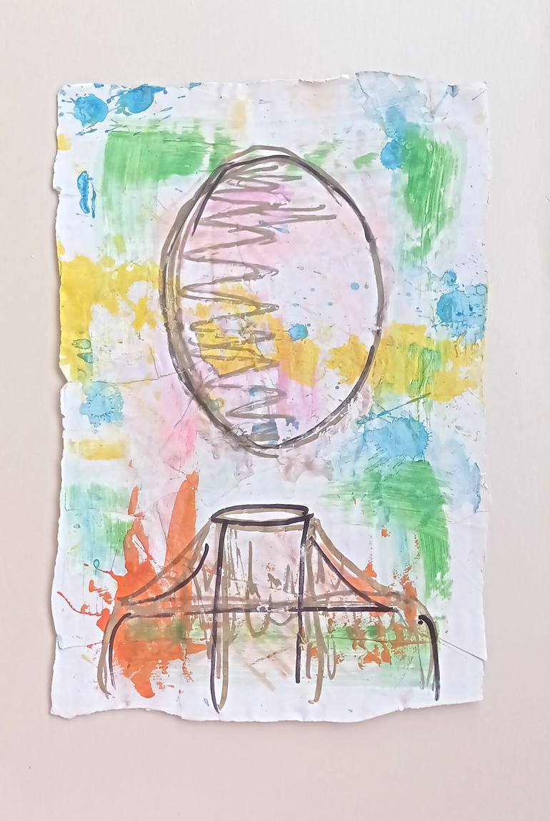 Original Street Art Abstract Drawing by Natalia E Woytasik
