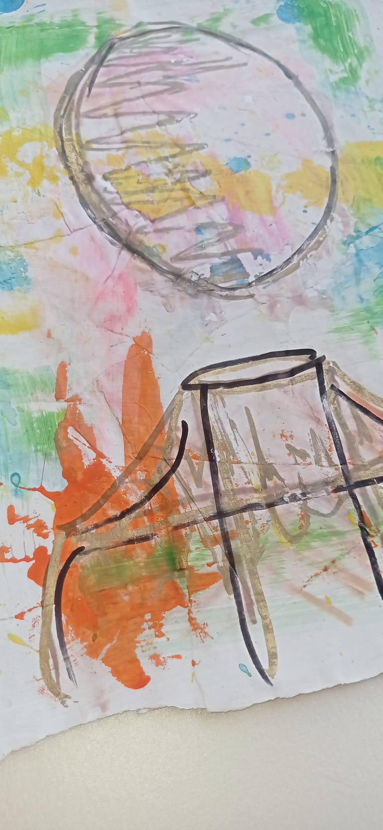 Original Street Art Abstract Drawing by Natalia E Woytasik