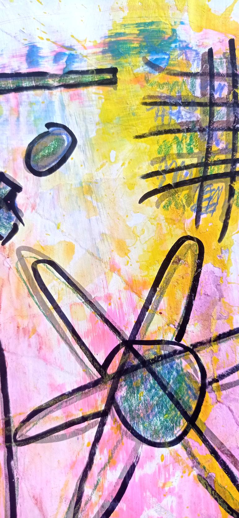 Original Street Art Abstract Drawing by Natalia E Woytasik