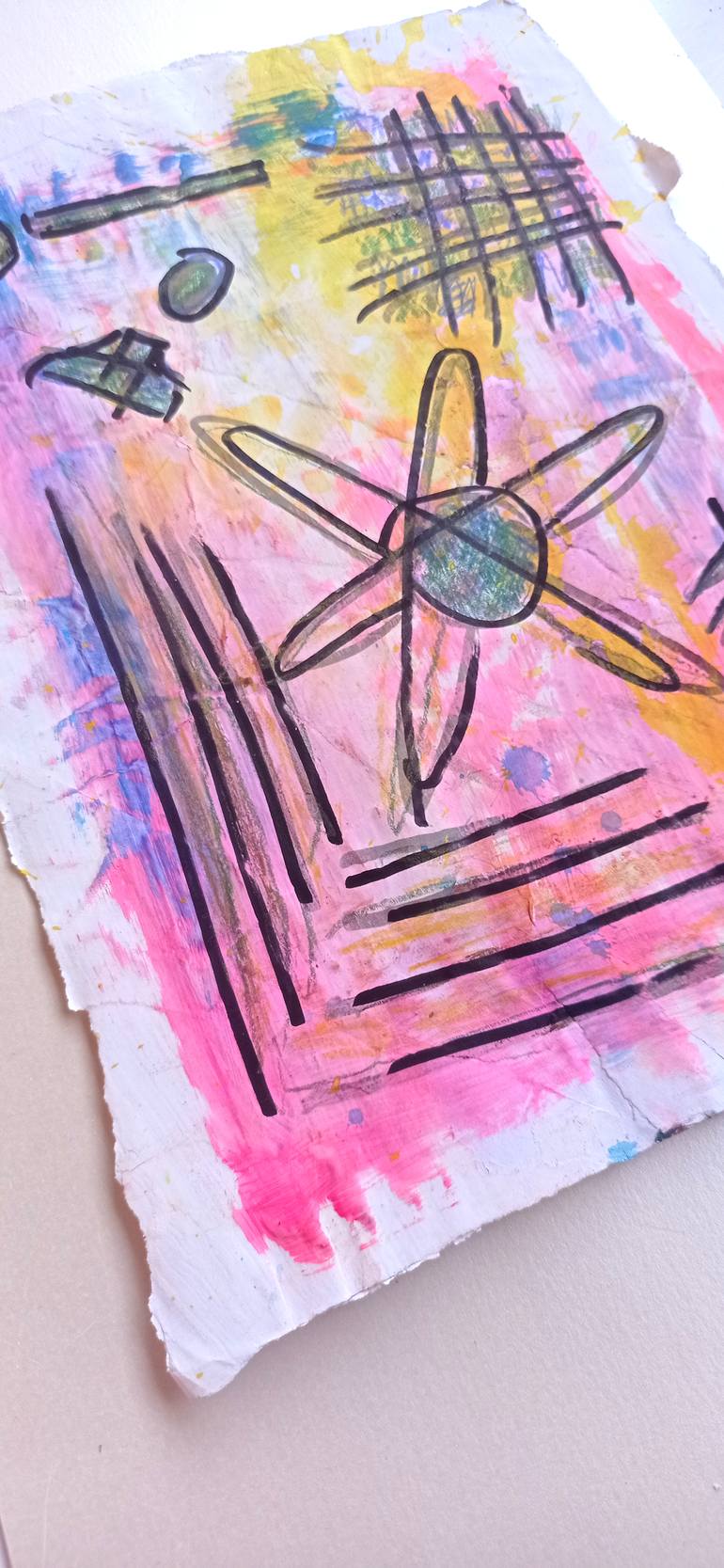 Original Street Art Abstract Drawing by Natalia E Woytasik