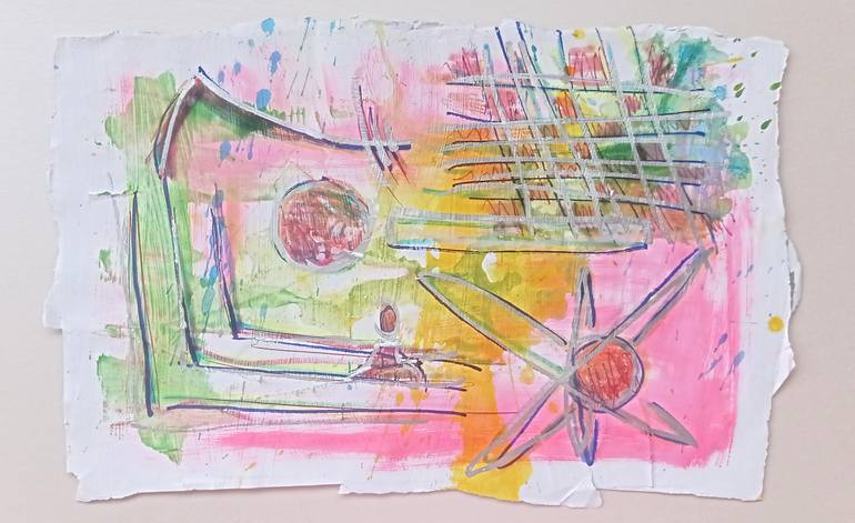 Original Abstract Graffiti Drawing by Natalia E Woytasik