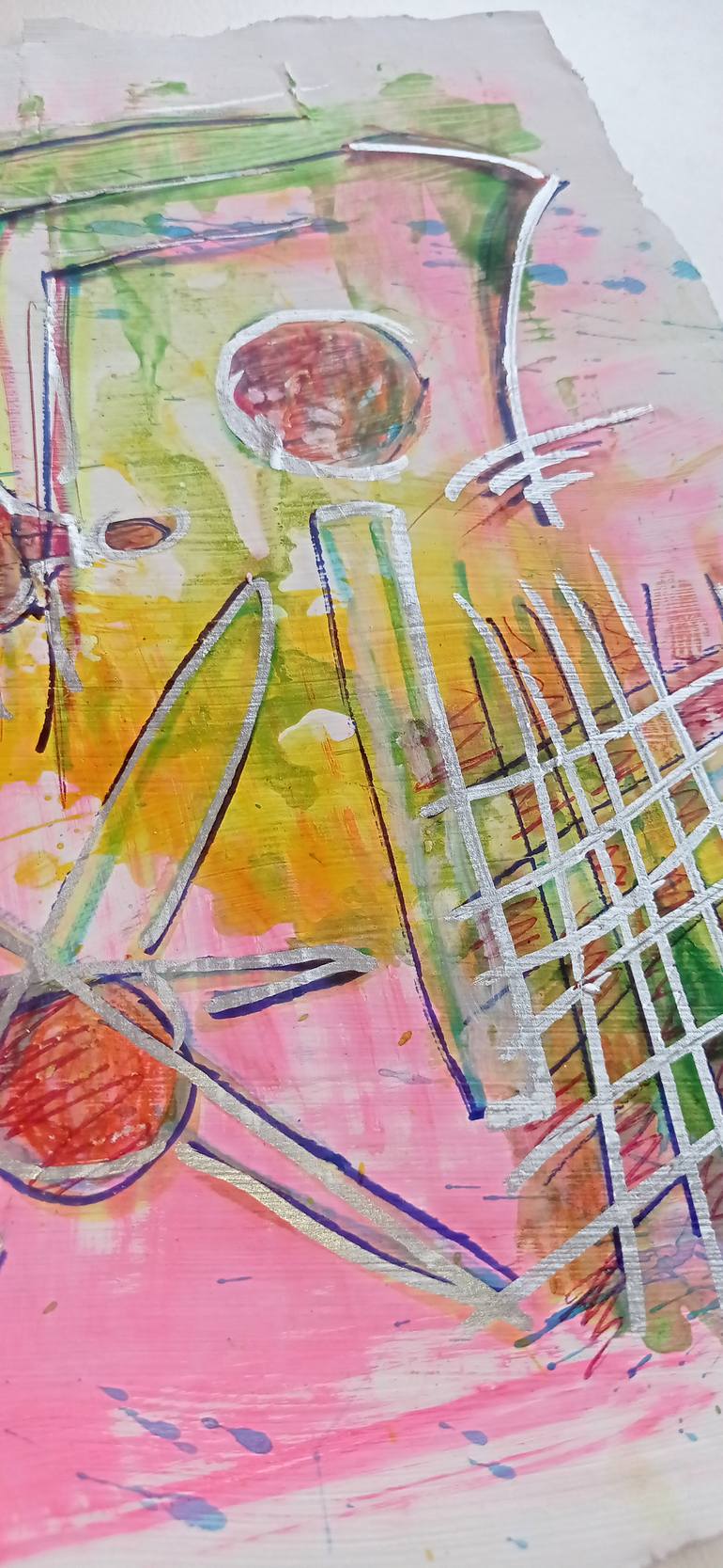 Original Abstract Graffiti Drawing by Natalia E Woytasik