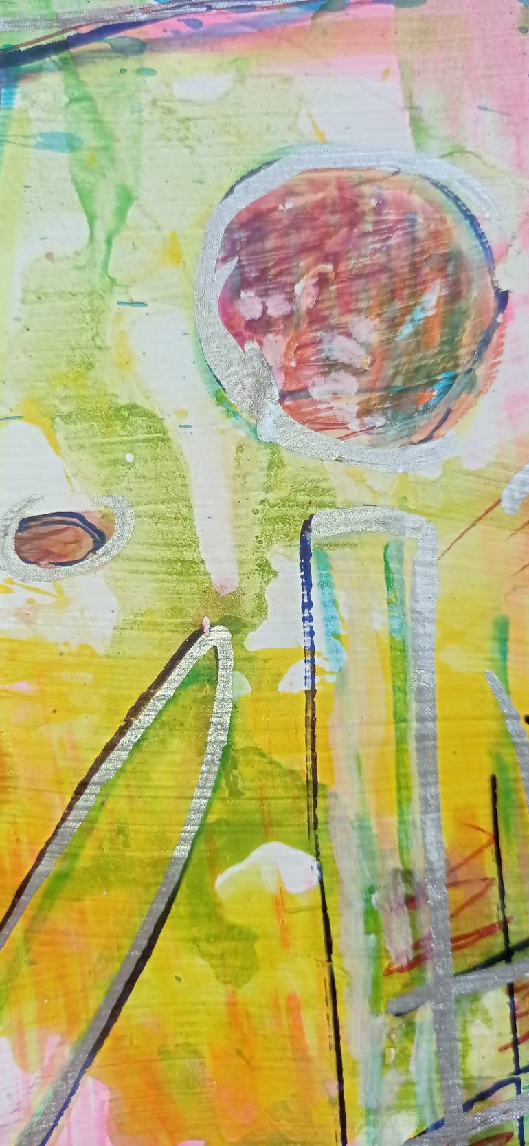 Original Abstract Graffiti Drawing by Natalia E Woytasik