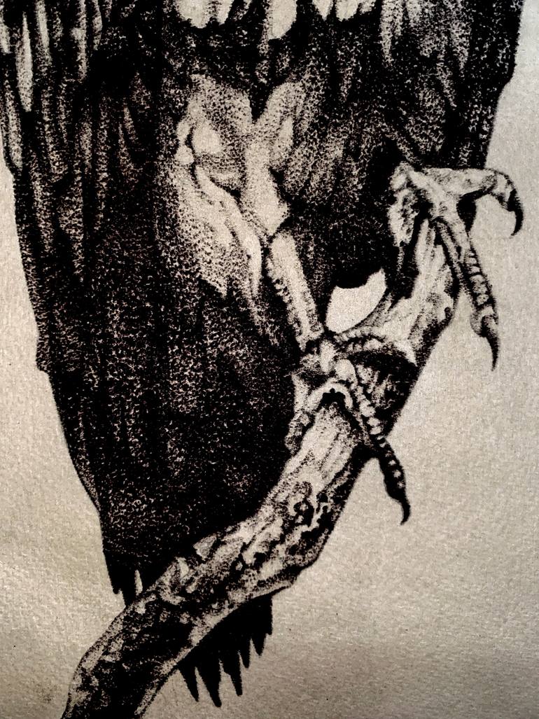Original Black & White Animal Painting by Vio Vazhn