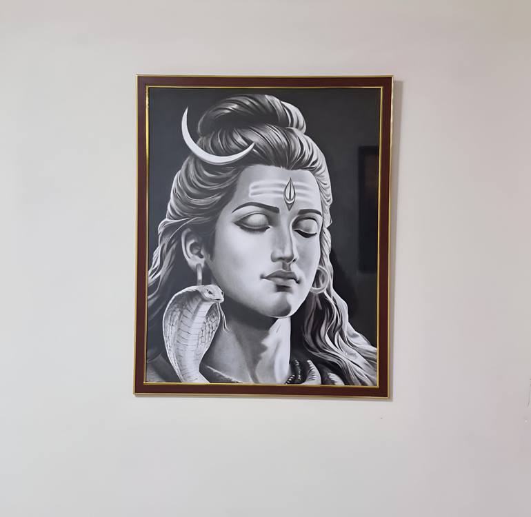Original Black & White Religion Drawing by Chirag Sonvane