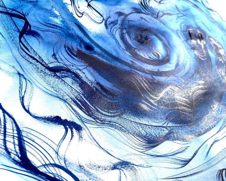 Original Abstract Expressionism Water Painting by Mitra Ghosh