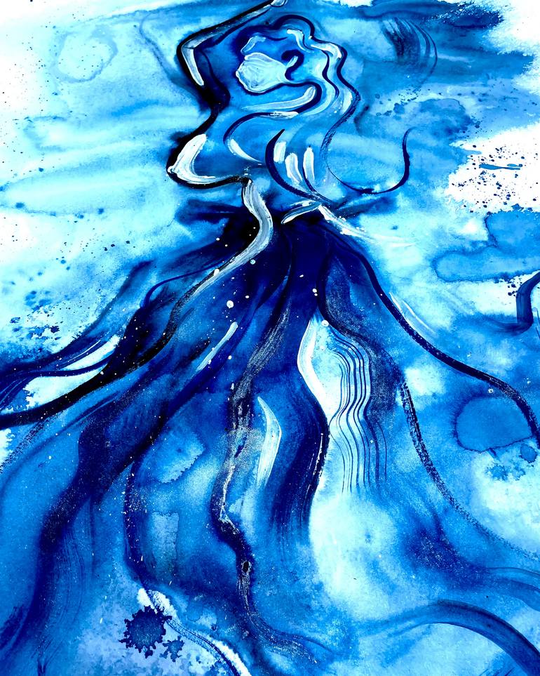 Original Abstract Women Painting by Mitra Ghosh