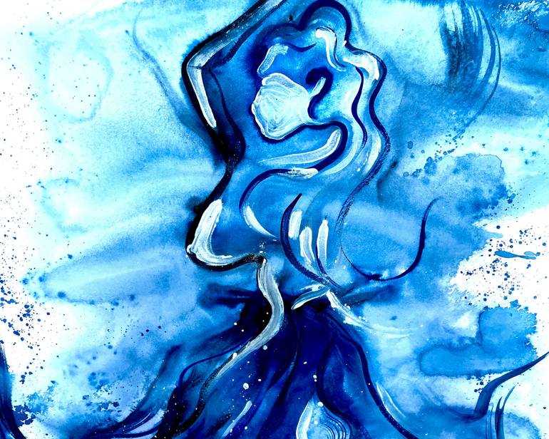 Original Abstract Women Painting by Mitra Ghosh