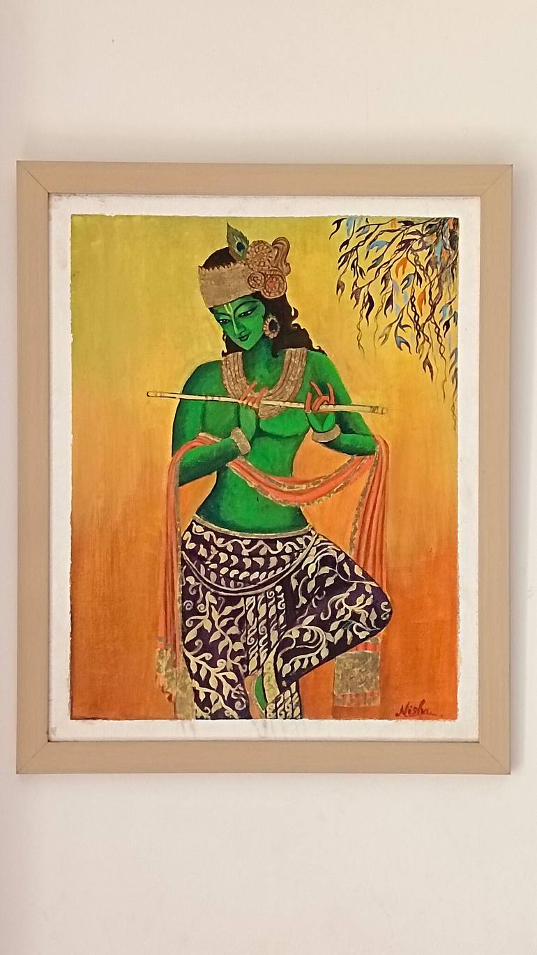 Original Figurative Classical Mythology Painting by Nisha Thekkan Othayoth