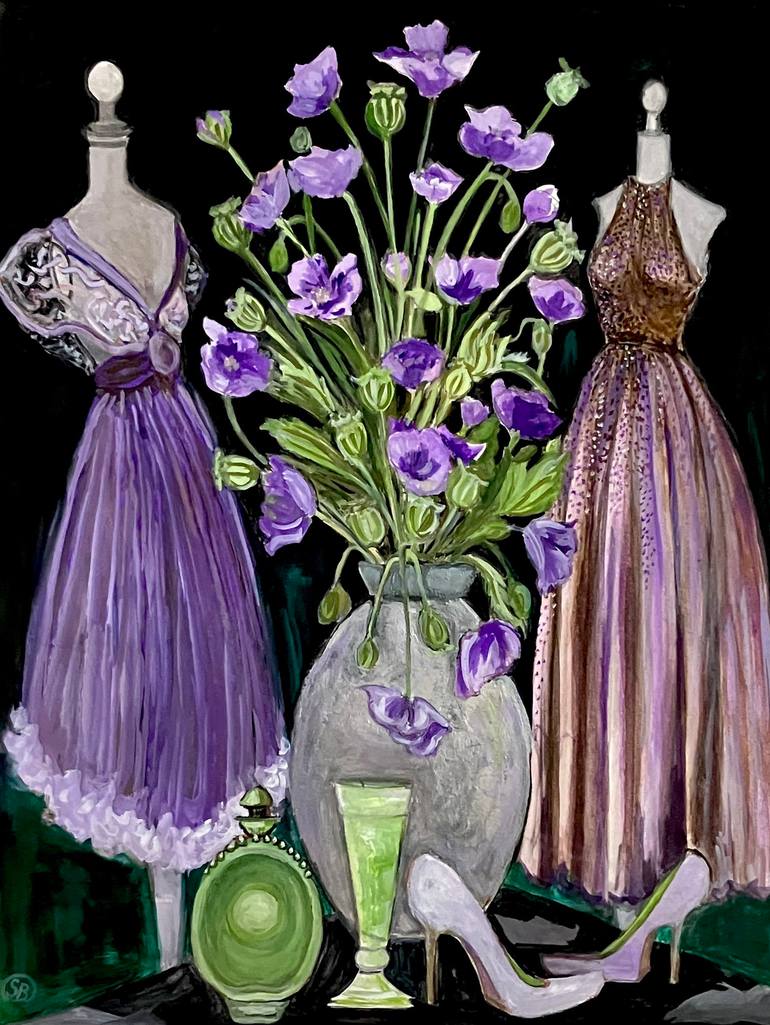 strapless open back dress Candlelit Victorian Library Print main image 1