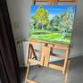 At easel