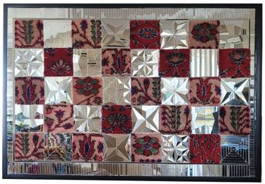 Original Art Deco Abstract Collage by Bahar Jafarzadehmortazavi