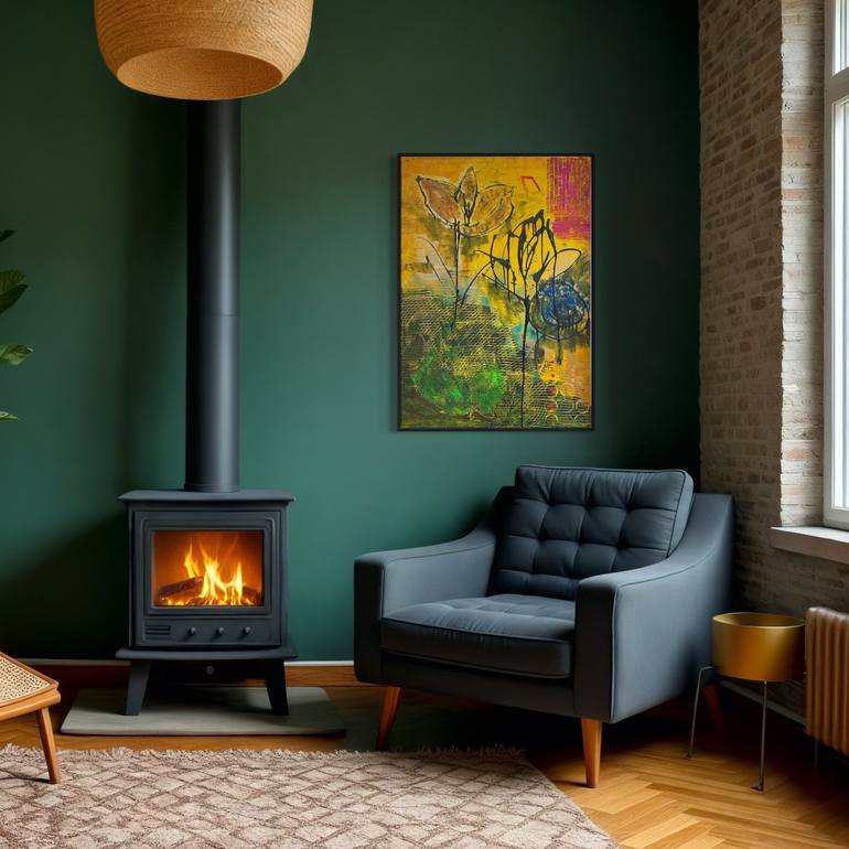 Original Abstract Expressionism Abstract Painting by Silvia Alcon