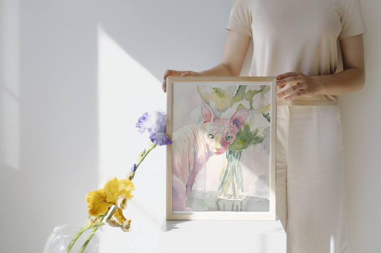 Original Contemporary Cats Painting by Karina Barmin