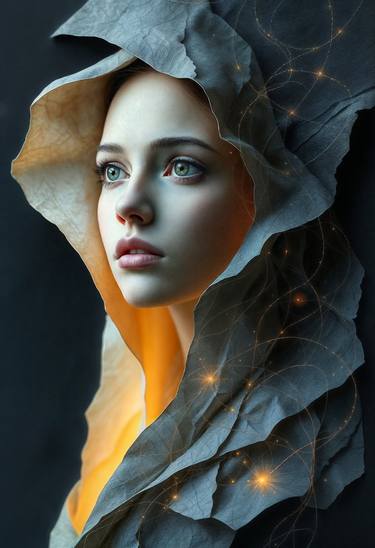 Original Art Nouveau Women Digital by Benedetto Riba