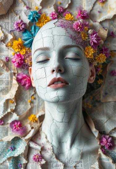 Original Abstract Women Digital by Benedetto Riba