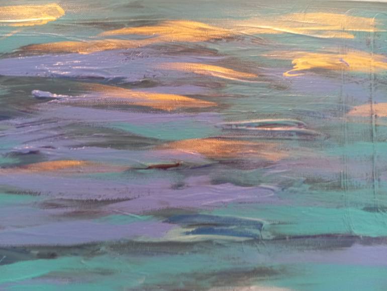Original Abstract Expressionism Beach Painting by Alaitz Sasieta