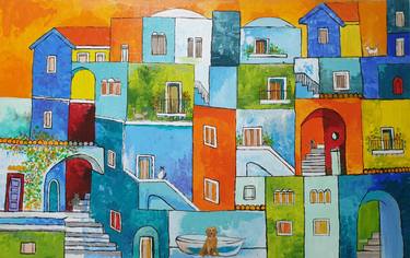 Print of Abstract Expressionism Architecture Paintings by Criselda Manalo