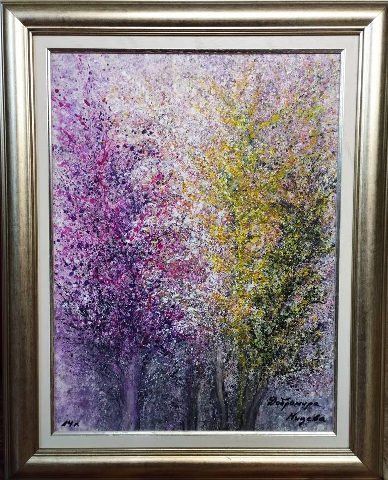 Original Abstract Expressionism Abstract Painting by Dobromira Mitseva