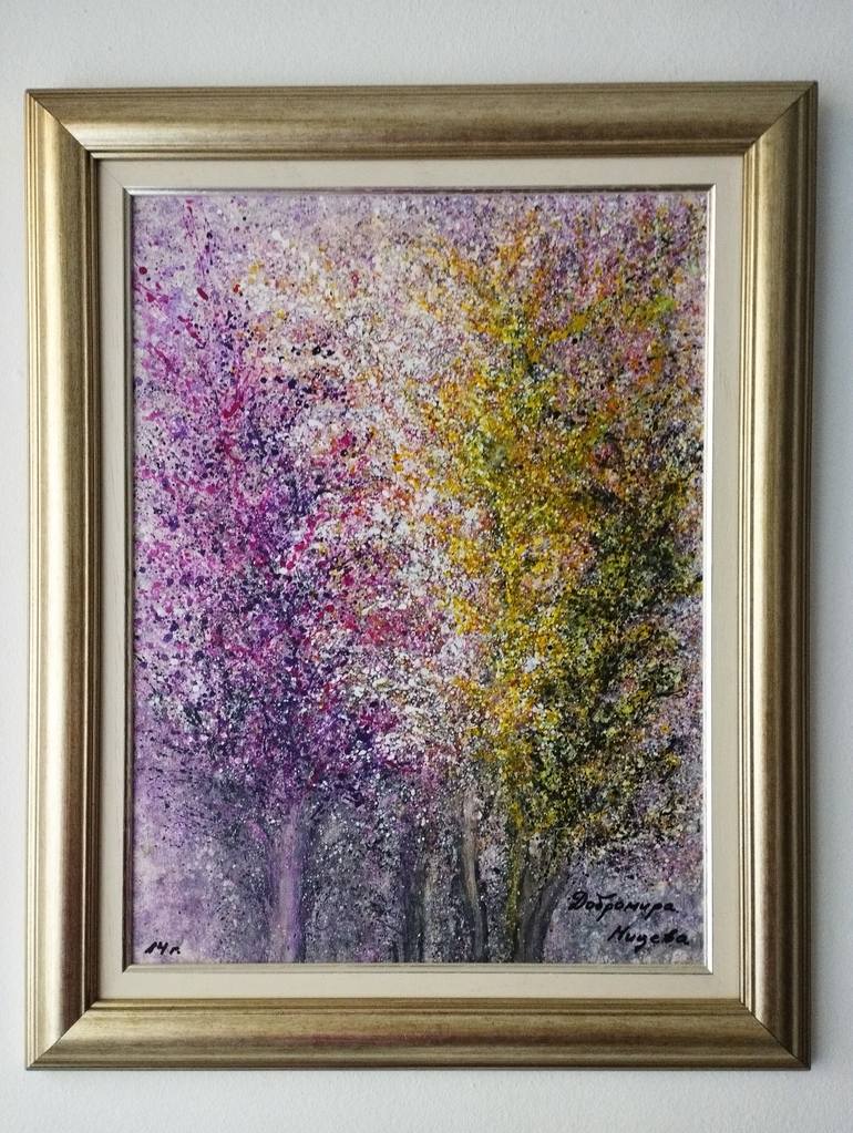 Original Abstract Expressionism Abstract Painting by Dobromira Mitseva