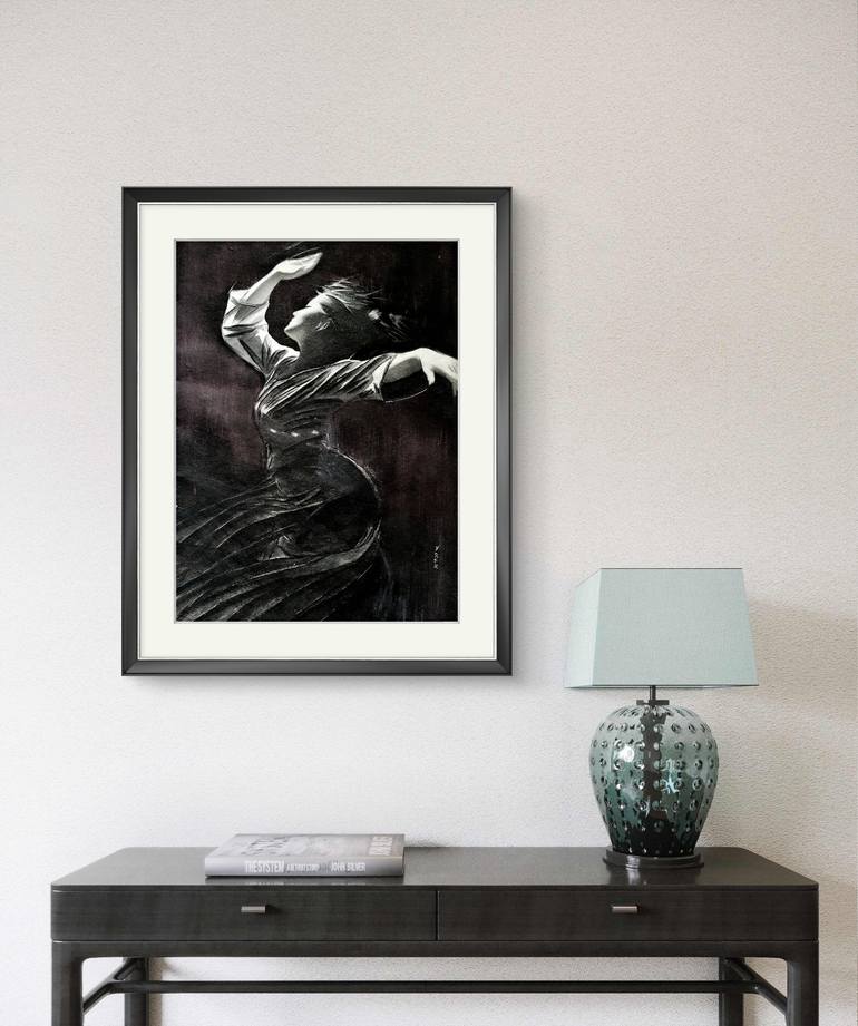 Original Black & White Women Painting by Yesung And Benjamin Prevost-Kim