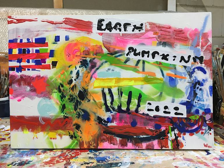 Original Abstract Expressionism Abstract Painting by Wolfgang In Der Wiesche