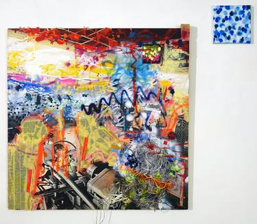 Original Abstract Expressionism Graffiti Paintings by Wolfgang in der Wiesche
