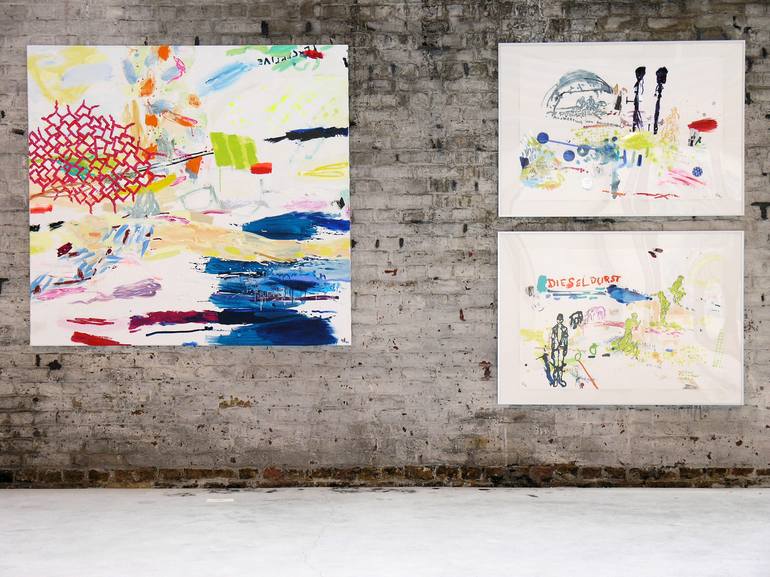 Original Abstract Expressionism Abstract Painting by Wolfgang In Der Wiesche