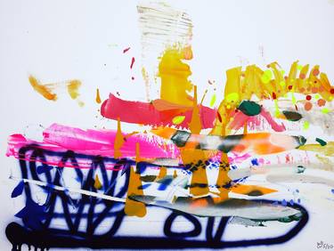 Original Abstract Graffiti Paintings by Wolfgang in der Wiesche