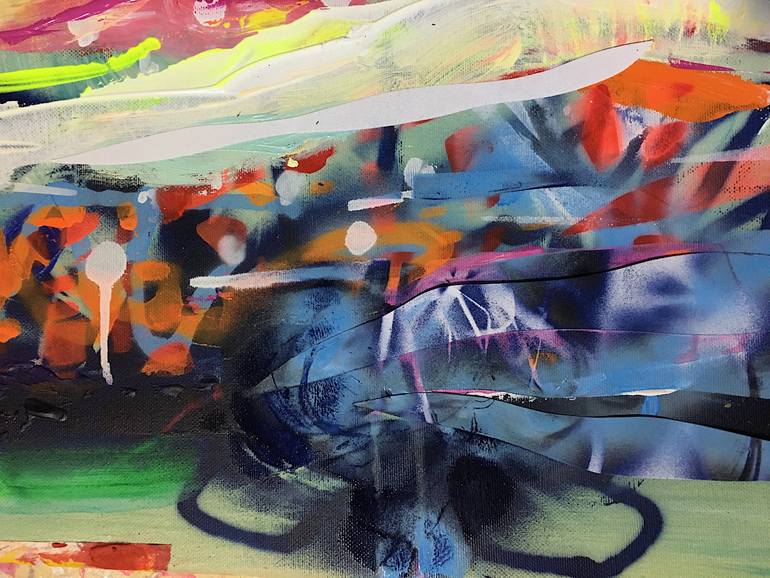 Original Abstract Expressionism Landscape Painting by Wolfgang In Der Wiesche