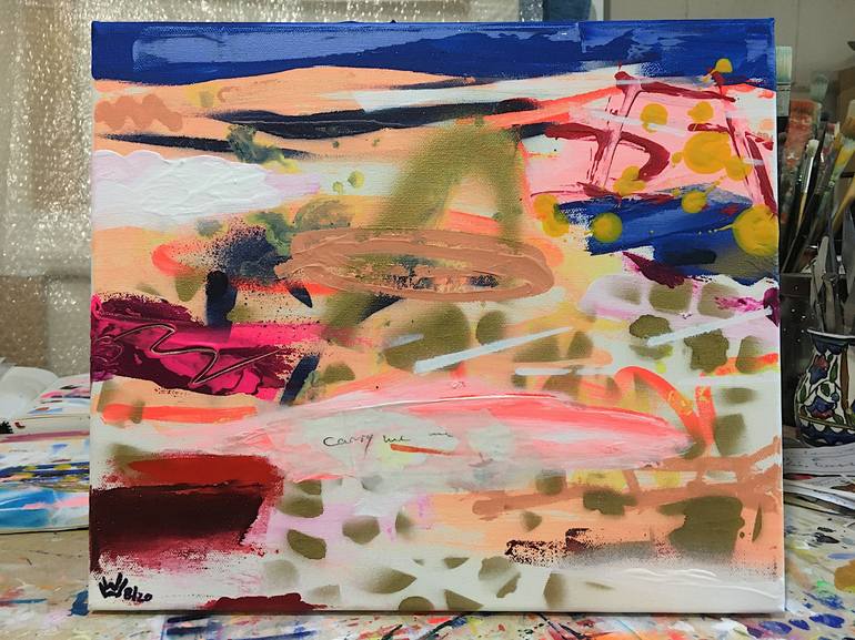 Original Abstract Expressionism Abstract Painting by Wolfgang in der Wiesche