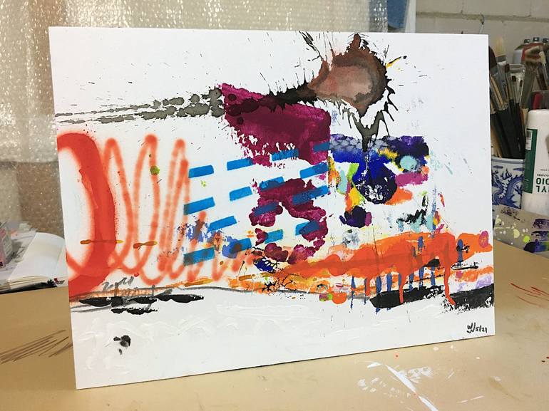 Original Abstract Painting by Wolfgang in der Wiesche