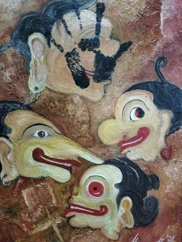 Original Abstract Expressionism Classical Mythology Paintings by Begawan Kalarasa