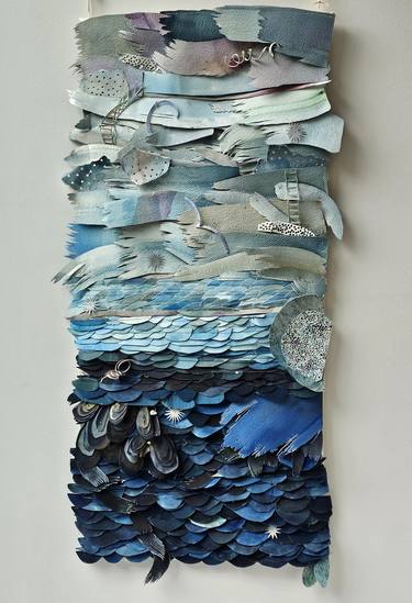 Original Abstract Seascape Mixed Media by Laura Williams