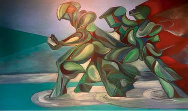 Original Contemporary Science/Technology Paintings by Damon Hope
