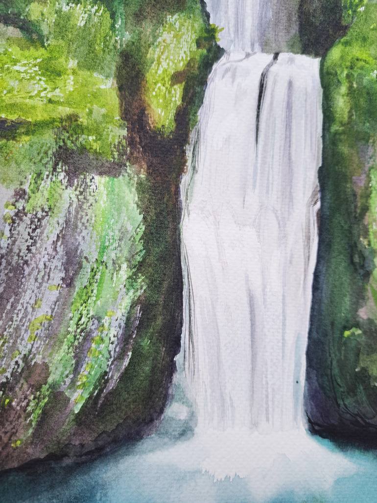 Original Art Deco Water Painting by Vitalina Mukhina