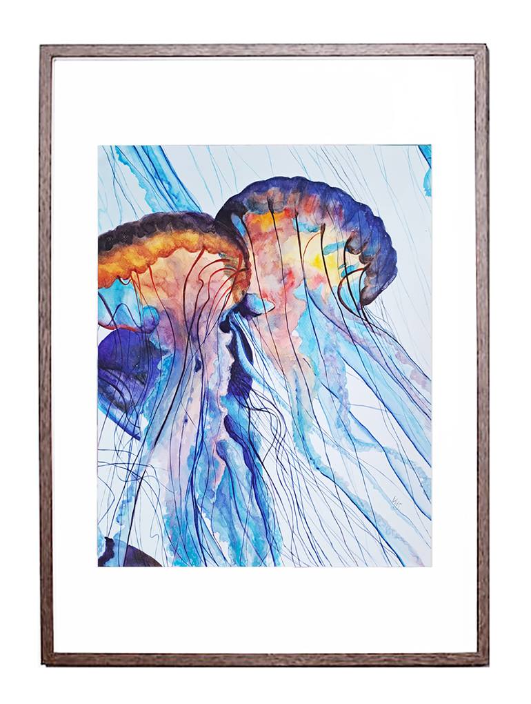Original Art Deco Animal Painting by Vitalina Mukhina