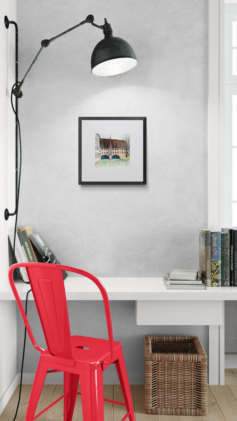 Original Expressionism Architecture Painting by Vitalina Mukhina