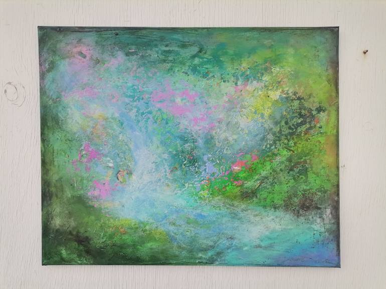 Original Abstract Expressionism Nature Painting by Doris Duschelbauer