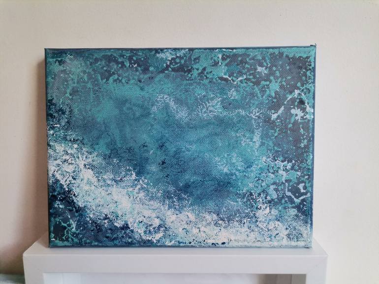 Original Abstract Expressionism Water Painting by Doris Duschelbauer